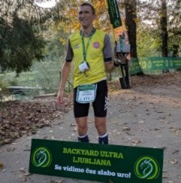 Andrej Nastran, zmagovalec Backyard Ultra ljubljana